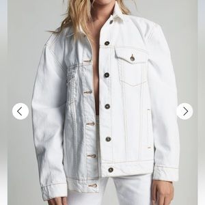 Sir The Label oversized white denim jacket